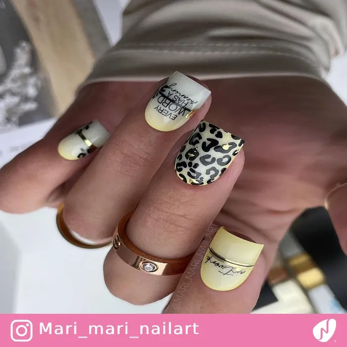 Ombre Nail art and Leopard Pattern